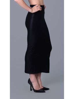 Keepfit - Side Slit Stretchable Saree Shapewear For Women Black