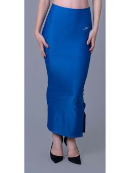 Keepfit - Side Slit Stretchable Saree Shapewear For Women Blue