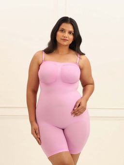 Underneat - Women Seamless Sculpting Strapless Butt Lifting Bodysuit Pink