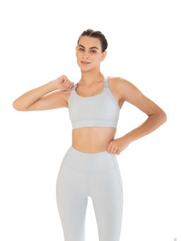 STRCH - Nylon Womens Gym Adjustable Strap Bra Blue