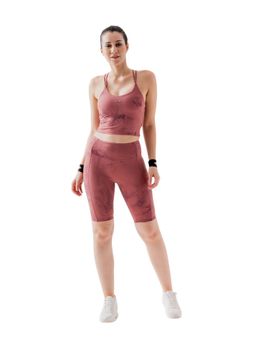 STRCH - Nylon Womens Tie-Dye Gym Bra Pink