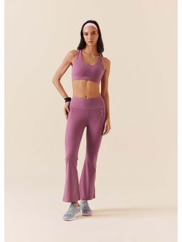 STRCH - Nylon Womens Seamless Zip Sports Bra Ultimate Purple