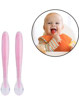 Safe-O-Kid - Baby Spoon for Babies for Kids Safety Protection, Pink (6-12 Months)