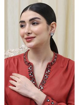 Biba - Women White Brass Studs