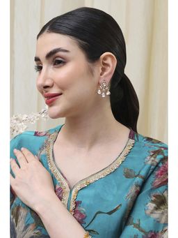 Biba - Women White Brass Drop and Danglers