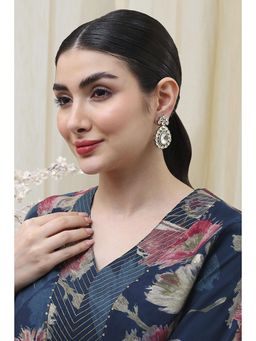 Biba - Women White Brass Drop and Danglers