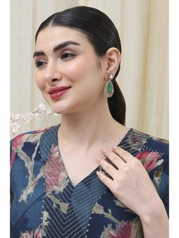 Biba - Women Green Brass Drop and Danglers