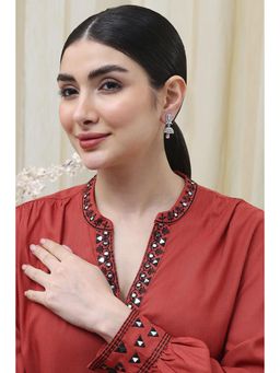 Biba - Women Light Pink Alloy Jhumka