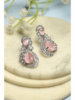 Biba - Women Light Pink Alloy Drop and Danglers