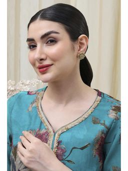 Biba - Women Metallic Gold Alloy Studs