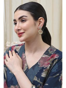 Biba - Women Metallic White Alloy Drop and Danglers