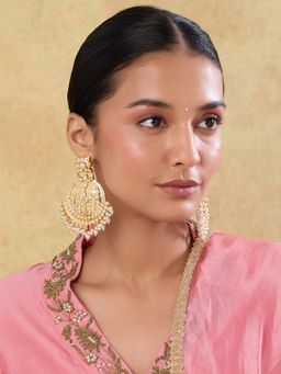 Indinoor - Preeti Punjabi Jadau White Chaandbaalis