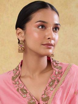 Indinoor - Mor Devi Temple Pink Jhumka