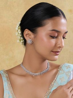 Indinoor - Benaifer Zircon White Jewellery Set