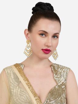 Zaveri Pearls - Multi-Color Traditional Layered Beads Drop Earring