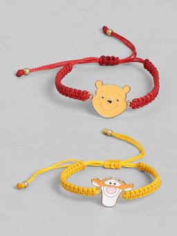 EL REGALO - Kids Bracelets Unisex Colors and Designs Red and Yellow (Set of 2)