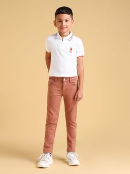 U.S. POLO ASSN. - Boys Maroon Solid Jeans