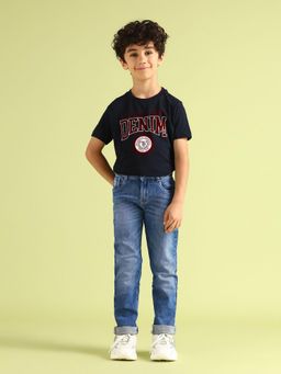 U.S. POLO ASSN. - Blue Solid Cotton Jeans