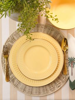 Pure Home + Living - Yellow Ceramic Dessert Plates