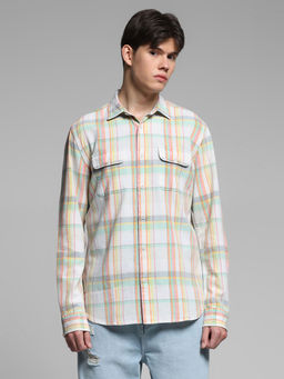 Jack & Jones - Mens Multi-Color Checks Regular Fit Shirt