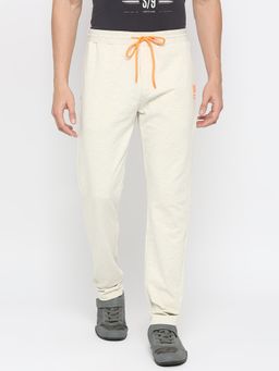 Spykar - Men Cotton Blend Ecrumelange Joggers