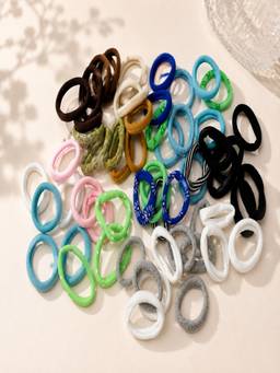 JEWELZ - Multi-Color Hair Rubber Bands (Pack Of 60)