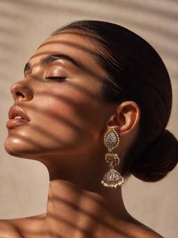 Autumnlane - Multi-Color Kumud Oxidised Jhumka Earrings
