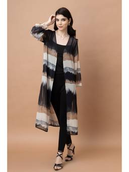 PURYS - Multi-Color Colour Block Longline Shrug