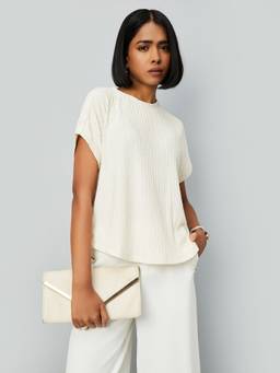 max - Off White Women Textured Top