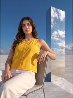 Mamicha - Yellow Solar Flare Top