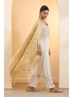 Biba - Women Gold Poly Zari Dupatta