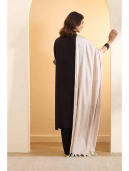 Biba - Women Light Beige Dupion Viscose Shimmer Dupatta