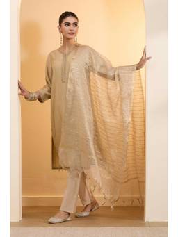 Biba - Women Gold Poly Banarasi Dupatta