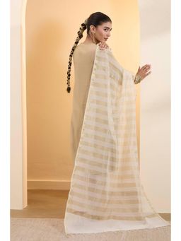 Biba - Women Off White Poly Zari Dupatta