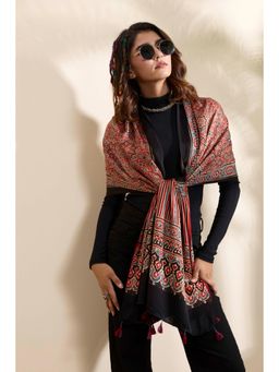 Biba - Women Red Modal Silk Ajrakh Dupatta
