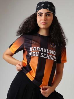 Free Authority - Multi-Color Printed Polyester Relaxed T-shirt