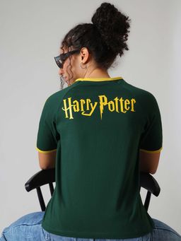 Free Authority - Green Printed Cotton Relaxed T-shirt