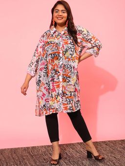 CURVY STREET - Multi-Color Printed Polyester Shirt
