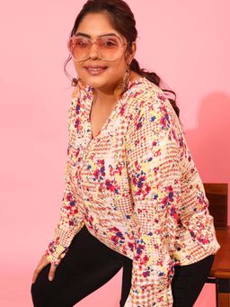 CURVY STREET - Multi-Color Floral Polyester Regular Top