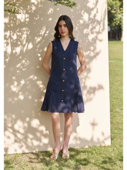 AMOSHI - Celine Dress -Navy Blue
