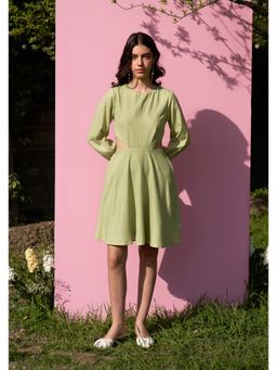 AMOSHI - Cleo Cutout Green Mini Dress -Soft Pear