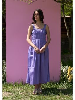 AMOSHI - Samara Midi Blue Dress -Peri