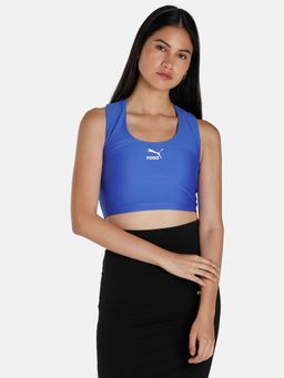 Puma - T7 Crop Womens Blue Tank Top