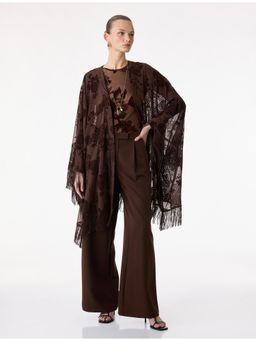 Koton - Fringed Tulle Poncho