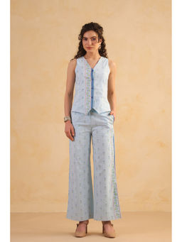 RATAN JAIPUR - Blue Ceejay Cotton Co-ord Set