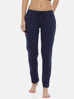3PIN - Navy Polka Dot Printed Lounge Pant