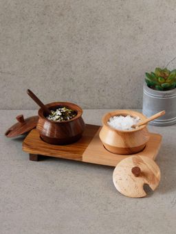 Unravel India - Wooden Refreshment Jar Set