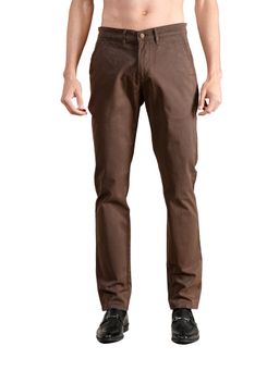 Cantabil - Men Brown Solid Casual Trouser