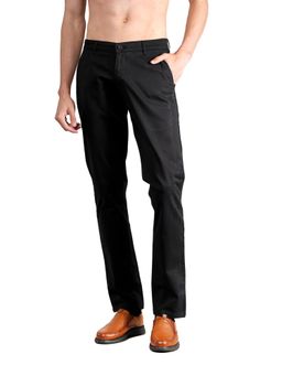 Cantabil - Men Black Solid Casual Trouser
