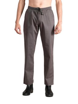 Cantabil - Men Grey Solid Casual Trouser